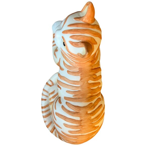 Vtg SILVESTRI Pottery Cat Artist Mary Lake-Thompson Taiwan 9" long - Picture 5 of 13